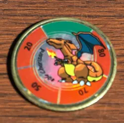 Pokemon Battling Gold Coin Game Nintendo #06 Charizard #17 Pidgeotto 1999 Hasbro - Image 2