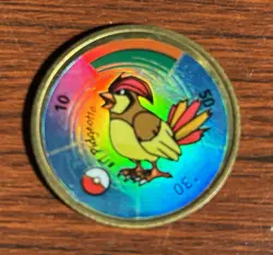 Pokemon Battling Gold Coin Game Nintendo #06 Charizard #17 Pidgeotto 1999 Hasbro - Image 4