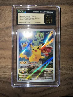 Pokemon TCG NM Chinese Pikachu 001/Sv-p Promo Scarlet & Violet CGC 10 Pristine - Image 2
