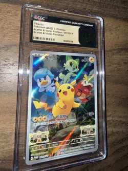 Pokemon TCG NM Chinese Pikachu 001/Sv-p Promo Scarlet & Violet CGC 10 Pristine - Image 5