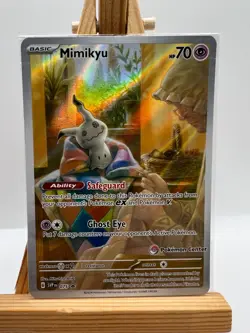 Pokemon Paldean Fates - SVP075 Mimikyu - Pokemon Center Stamped Promo - SEALED - Image 1