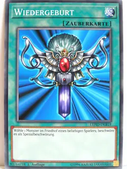 Yugioh - 1x #019 Wiedergeburt - LEHD-B - Legendary Hero Decks - Image 1