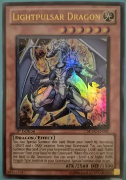 YuGiOh Lightpulsar Dragon Ultra Rare 1st Edition SDDC-EN001 - Image 1