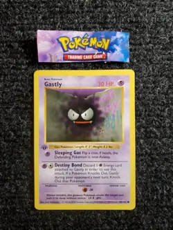 1st Edition Gastly Pokemon Card 50/102 Base Set Shadowless NM - Image 1