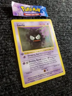 1st Edition Gastly Pokemon Card 50/102 Base Set Shadowless NM - Image 3