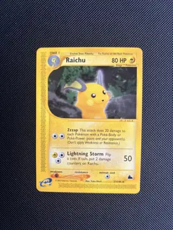 Pokemon Card Skyridge E Series Raichu 27/144 WOTC Near Mint NM - Image 1