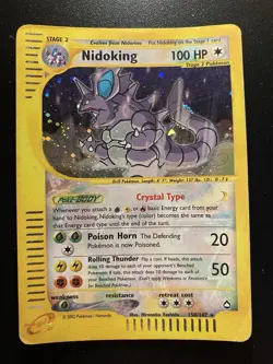 Pokemon Card-Nidoking-Holo-Aquapolis-150/147-Crystal-ENG-Good - Image 1