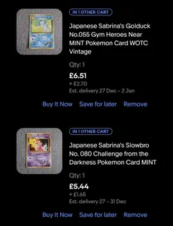 (Private listing for snapbacksticksy) 6 Japanese Gym Leader Pokemon Card Bundle - Image 1