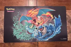 2019 Pokemon Trading Card Game Mat Charizard Bulbasaur Piplup Fennekin Snivy Bla - Image 1