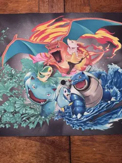 2019 Pokemon Trading Card Game Mat Charizard Bulbasaur Piplup Fennekin Snivy Bla - Image 3