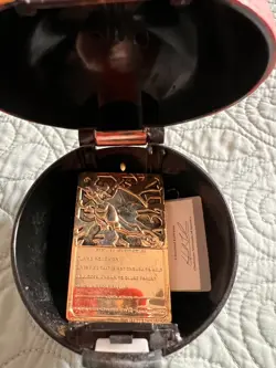 Pokemon Burger King Charizard #06 23K Gold Plated Card 1999 With Pokeball - Image 1