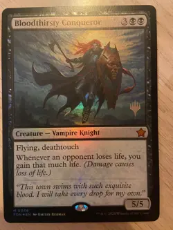 MTG Bloodthirsty Conqueror (58/167) Foundations Promos NM FOIL - Image 1