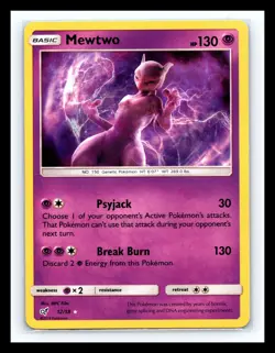 💥 Mewtwo - 12/18 - Holo Rare Detective Pikachu Promo Set - Pokemon TCG 2019 - Image 1