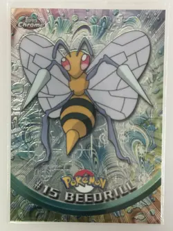 Pokemon 2000 Topps Chrome #15 Beedrill NM - Image 1