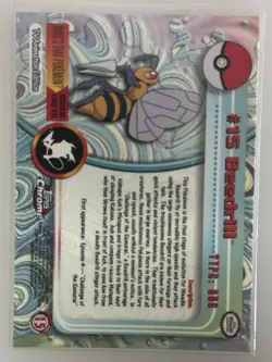 Pokemon 2000 Topps Chrome #15 Beedrill NM - Image 2