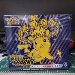 Pokemon TCG; Surging Sparks (SV08) Elite Trainer Box (ETB) - New, Factory Sealed - Image 1