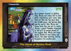 EP19 The Ghost of Maiden Peak - NON-HOLO Pokemon TV Topps Blue LOGO - NM - Image 2