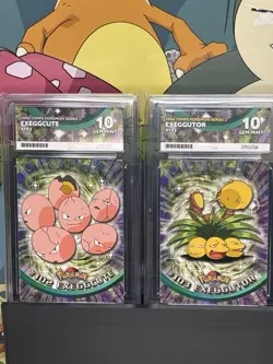 ACE 10 Exeggcute #102 (POP 1) & Exeggutor #103 (POP 2) Sequential Topps Pokemon - Image 1