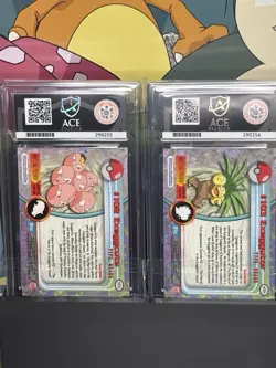ACE 10 Exeggcute #102 (POP 1) & Exeggutor #103 (POP 2) Sequential Topps Pokemon - Image 2