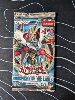 Judgment of the Light 1st Edition New and Sealed YuGiOh Booster Pack - Image 1