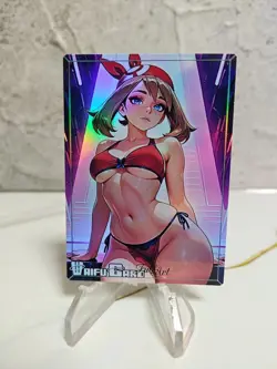 May Trading Card Waifu Goddess Story Anime Girl holo Karte Manga Full Art - Image 1