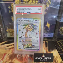 Pokemon card TCG: Alolan Exeggutor EX 225 Surging Sparks Ultra Rare PSA 9 MINT - Image 1