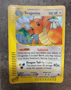 Pokemon Card- Dragonite-Expedition-Holo-9/165-Rare-ENG-E-reader-PL - Image 1
