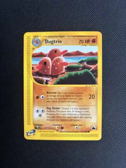Pokemon Card Skyridge E Series Dugtrio 52/144 WOTC Near Mint NM - Image 1