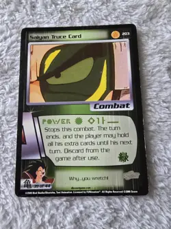 DBZ Dragon Ball Z Saiyan Truce Card 203 CCG Unlimited Saiyan Saga MP-HP - Image 1
