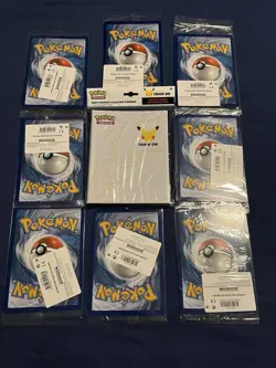 Pokemon 25th Anniversary First Partner Jumbo Cards Full Set Sealed + Binder - Image 2