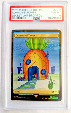 MTG FOIL SPONGEBOB SQUAREPANTS Command Tower PSA GRADE 10 - Image 1
