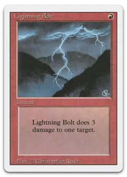 Lightning Bolt (LP) Revised Edition 3ED Magic MTG - Image 1