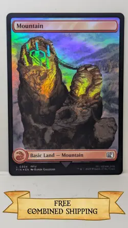 Magic The Gathering: 3x Final Fantasy Full Art Foil Mountain - Image 3