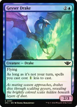 Geyser Drake (0051) - Outlaws of Thunder Junction - Common (Foil) - Image 1