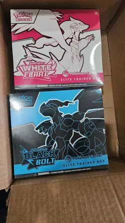 Pokemon Center Black Bolt & White Flare Elite Trainer Box ETB Set New Sealed - Image 1