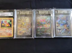 Lot Of 4 Graded Pokemon TCG ( 1 IR, 2 SIR And 1 Holo) - Image 1