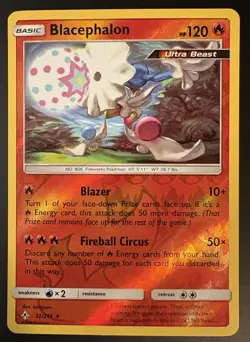 Blacephalon 32/214 SM Unbroken Bonds Reverse Holo Rare LP Pokemon TCG - Image 1