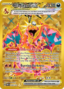Charizard ex 228/197 SV03: Obsidian Flames Holo for sale online - Image 2