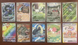 Pokemon Mixed Card Lot of 10 Full Art TCG Cards NM/MINT Ship In Top Loaders - Image 2