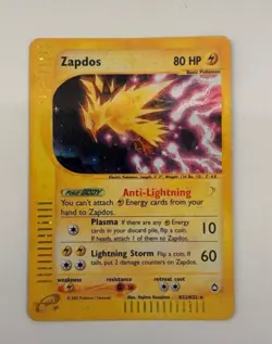 Pokemon Card- Zapdos-Aquapolis-Holo-H32/H32-Rare-ENG-Light Played - Image 4