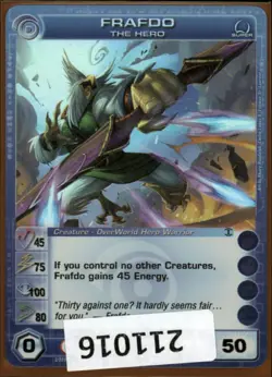 (211016) FRAFDO The Hero 45/75/100/80/50 (1 Max Stats) Super Rare Chaotic Card - Image 1