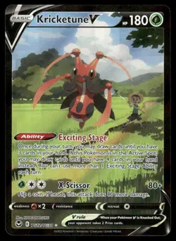 Pokemon Cards Kricketune V TG12/TG30 Silver Tempest Trainer Gallery Holo NM - Image 1