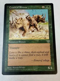 Crash of Rhinos - Magic the Gathering MTG Mirage Single Card - Image 1