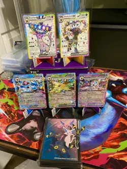 Prismatic Evolutions Premium Figure Collection Promo Cards Pin and Sleeves - Image 3