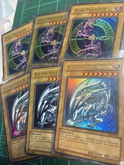 Yu-Gi-Oh! Blue Eyes White Dragon And Dark Magicians x6 (six Cards) - Image 1