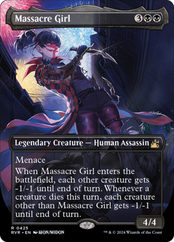 Massacre Girl (Anime Borderless) [Ravnica Remastered] Magic MTG - Image 1