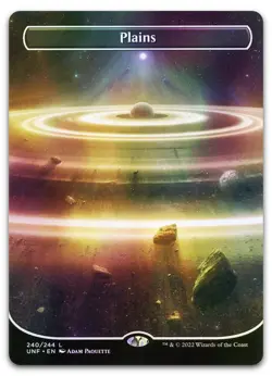 Plains (240) (Borderless) #240 (Foil) (NM) Unfinity UNF Magic MTG - Image 1