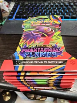 12 Pokemon Mega Evolution Phantasmal Flames Sleeved packs lot (art style varies) - Image 1