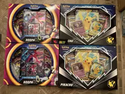 Lot 2x - Pokemon TCG Hoopa V Box + Pikachu V box - SEALED - SHIPS TODAY FOR FREE - Image 1
