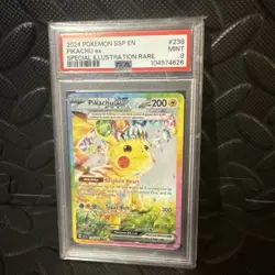 2024 POKEMON SURGING SPARKS ENG PIKACHU EX SPECIAL ILLUSTRATION RARE #238 PSA 9 - Image 1